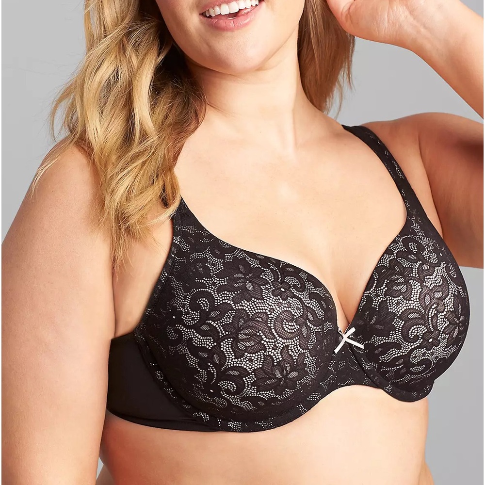 Cacique NWT Cotton Lightly Lined T-Shirt Bra With Lace 42DDD